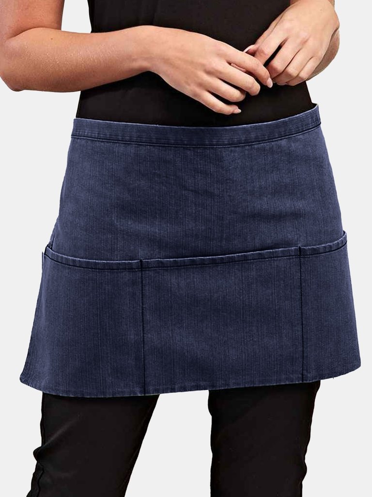 Ladies/Womens Colors 3 Pocket Apron / Workwear - One Size - Indigo Denim