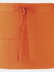 Ladies/Womens Colors 3 Pocket Apron / Workwear (Pack Of 2) (Orange) (One Size) - Orange