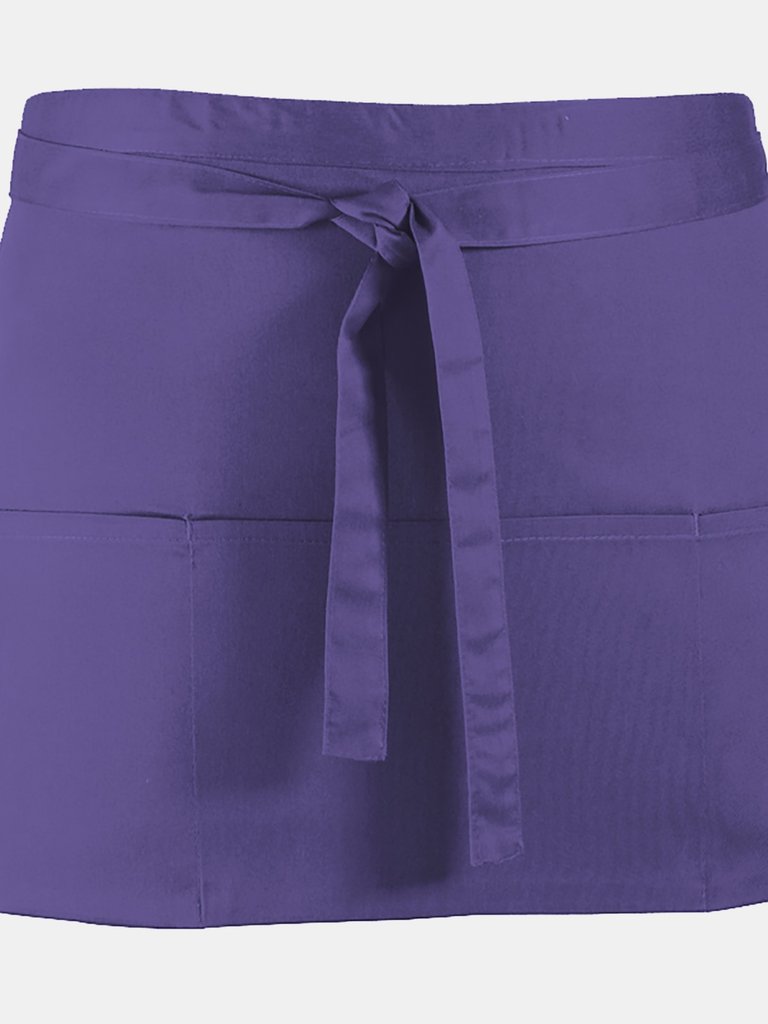 Ladies/Womens Colors 3 Pocket Apron / Workwear (Purple) (One Size) - Purple
