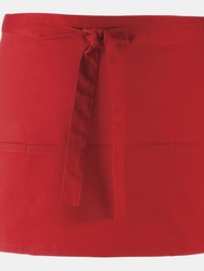 Ladies/Womens Colors 3 Pocket Apron / Workwear (Red) (One Size) - Red