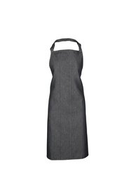 Ladies/Womens Colours Bip Apron With Pocket / Workwear - One Size - Black Denim - Black Denim