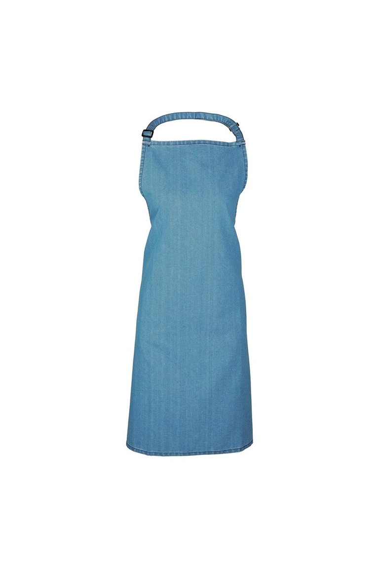 Ladies/Womens Colours Bip Apron With Pocket / Workwear - One Size - Blue Denim