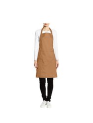 Ladies/Womens Colours Bip Apron With Pocket / Workwear - One Size - Camel