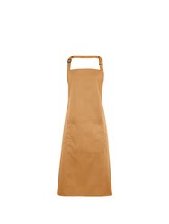 Ladies/Womens Colours Bip Apron With Pocket / Workwear - One Size - Camel - Camel