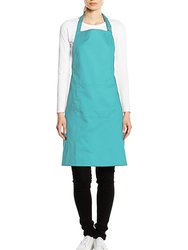 Ladies/Womens Colours Bip Apron With Pocket / Workwear - One Size - Duck Egg