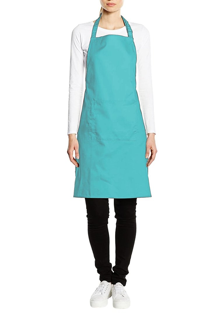 Ladies/Womens Colours Bip Apron With Pocket / Workwear - One Size - Duck Egg