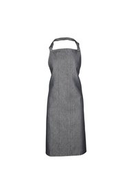 Ladies/Womens Colours Bip Apron With Pocket / Workwear - One Size - Grey Denim - Grey Denim