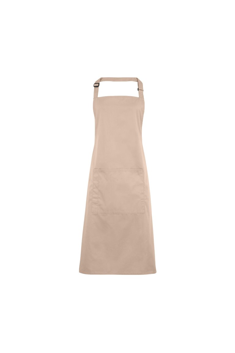 Ladies/Womens Colours Bip Apron With Pocket / Workwear - One Size - Latte - Latte