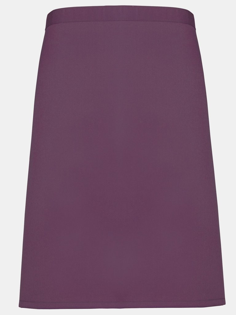 Ladies/Womens Mid-Length Apron (Aubergine) (One Size) - Aubergine