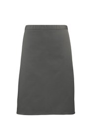 Ladies/Womens Mid-Length Apron (Dark Grey) (One Size) - Dark Grey