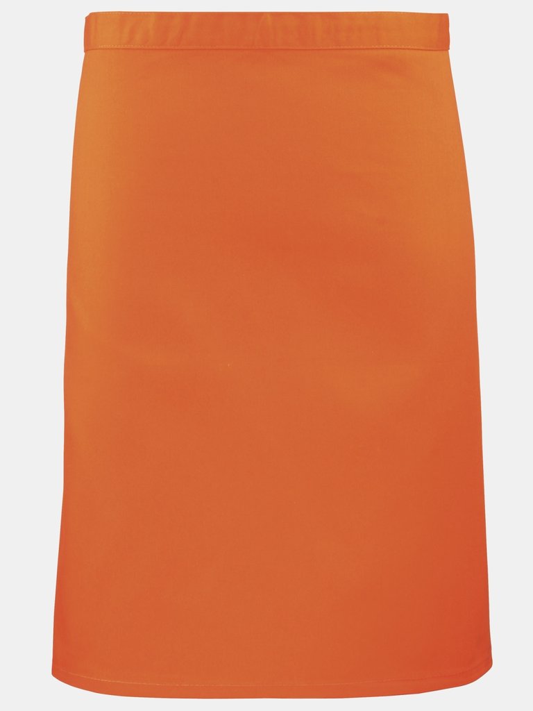 Ladies/Womens Mid-Length Apron (Orange) (One Size) - Orange