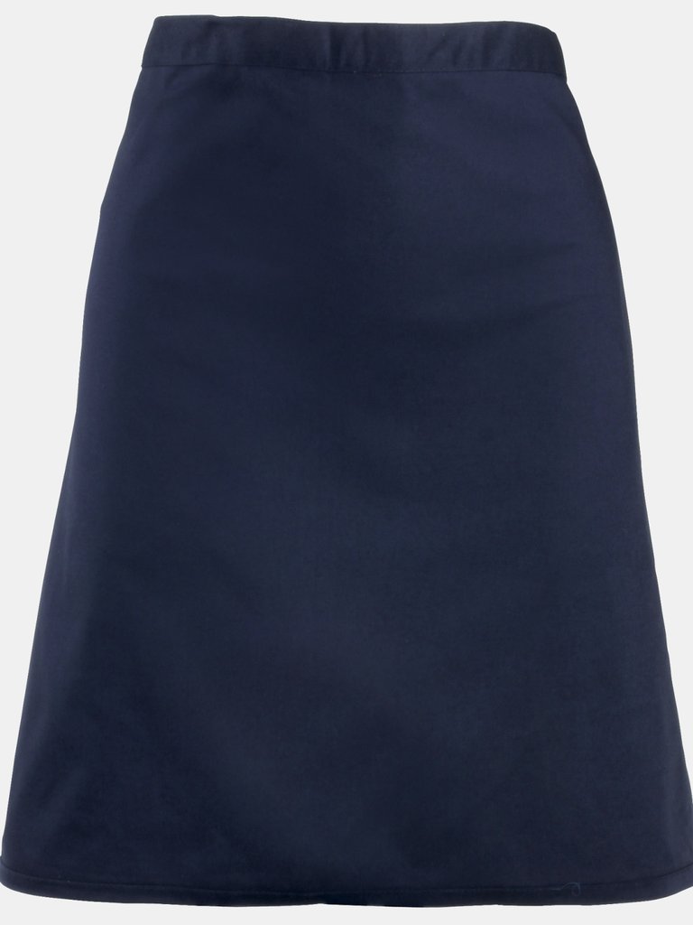 Ladies/Womens Mid-Length Apron (Pack of 2) (Navy) (One Size) - Navy