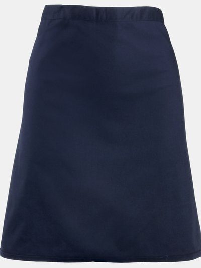 Premier Ladies/Womens Mid-Length Apron (Pack of 2) (Navy) (One Size) product