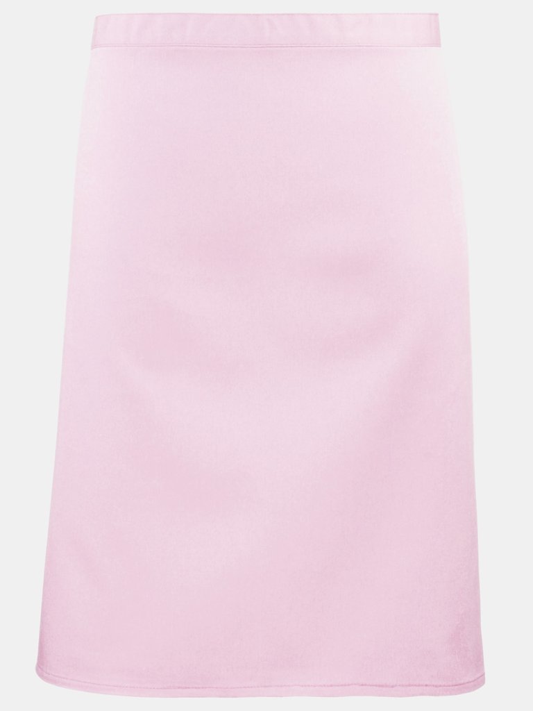 Ladies/Womens Mid-Length Apron (Pink) (One Size) - Pink