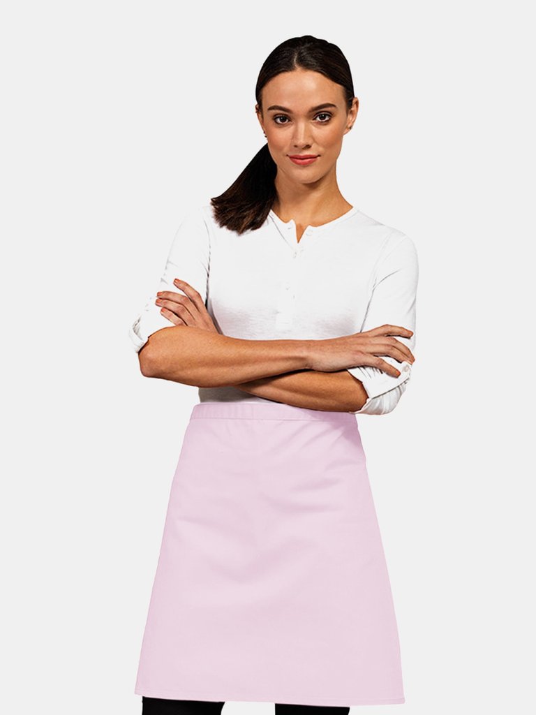 Ladies/Womens Mid-Length Apron (Pink) (One Size)