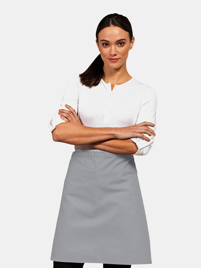 Ladies/Womens Mid-Length Apron (Silver Grey) (One Size)