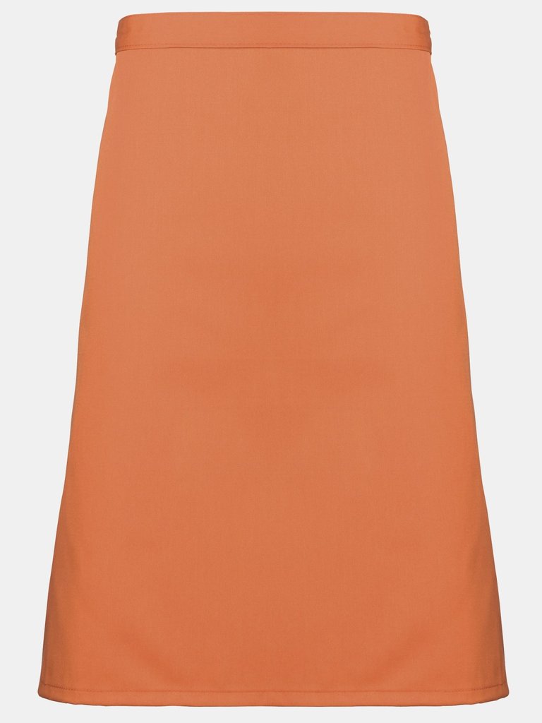 Ladies/Womens Mid-Length Apron (Terracotta) (One Size) - Terracotta