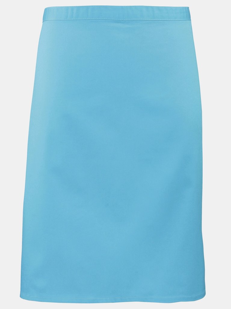 Ladies/Womens Mid-Length Apron (Turquoise) (One Size) - Turquoise