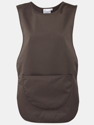 Ladies/Womens Pocket Tabard/Workwear Aprons - Brown - Brown