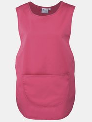 Ladies/Womens Pocket Tabard/Workwear Aprons - Fuchsia - Fuchsia