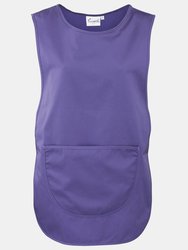 Ladies/Womens Pocket Tabard/Workwear Aprons - Purple - Purple
