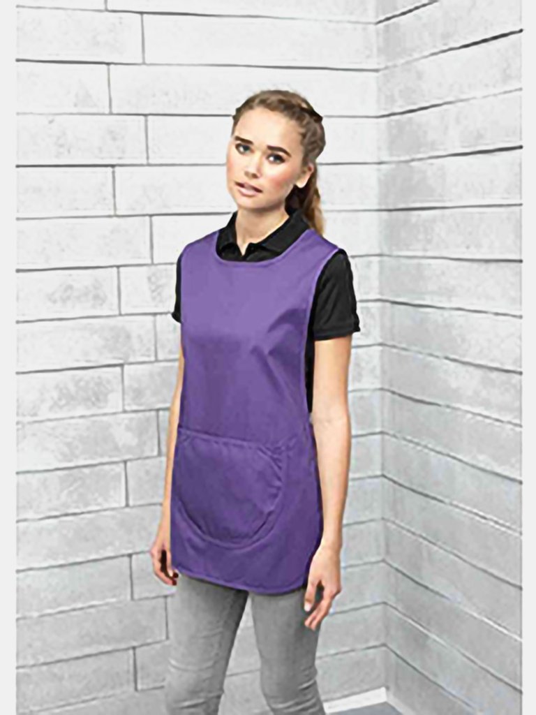 Ladies/Womens Pocket Tabard/Workwear Aprons - Purple