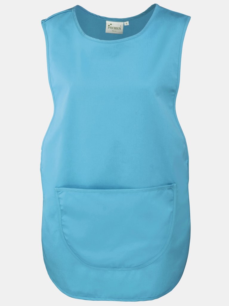 Ladies/Womens Pocket Tabard/Workwear Aprons - Turquoise - Turquoise