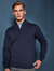 Mens 1/4 Zip Neck Knitted Sweater (Navy)
