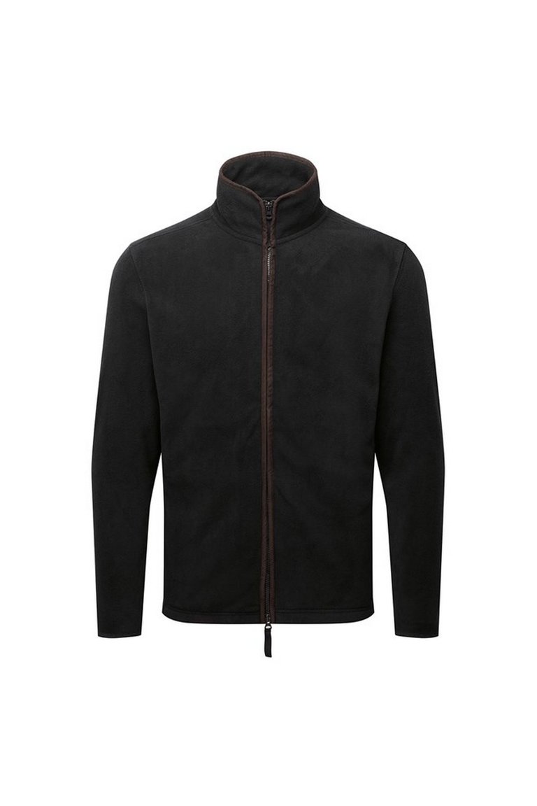 Mens Artisan Fleece Jacket - Black/Brown - Black/Brown