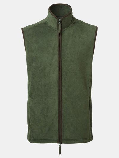 Premier Mens Artisan Fleece Vest - Moss Green/Brown product