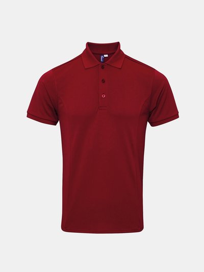 Premier Mens Coolchecker Plus Pique Polo With CoolPlus - Burgundy product