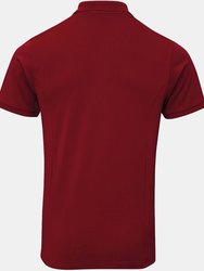 Mens Coolchecker Plus Pique Polo With CoolPlus - Burgundy