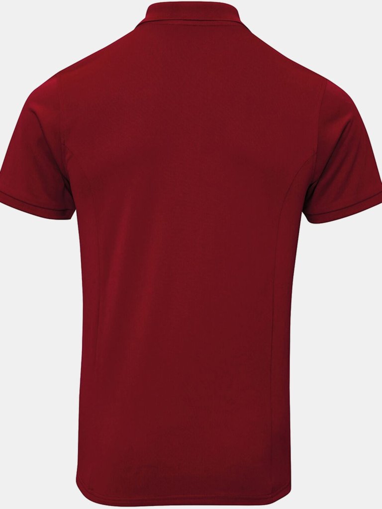 Mens Coolchecker Plus Pique Polo With CoolPlus - Burgundy