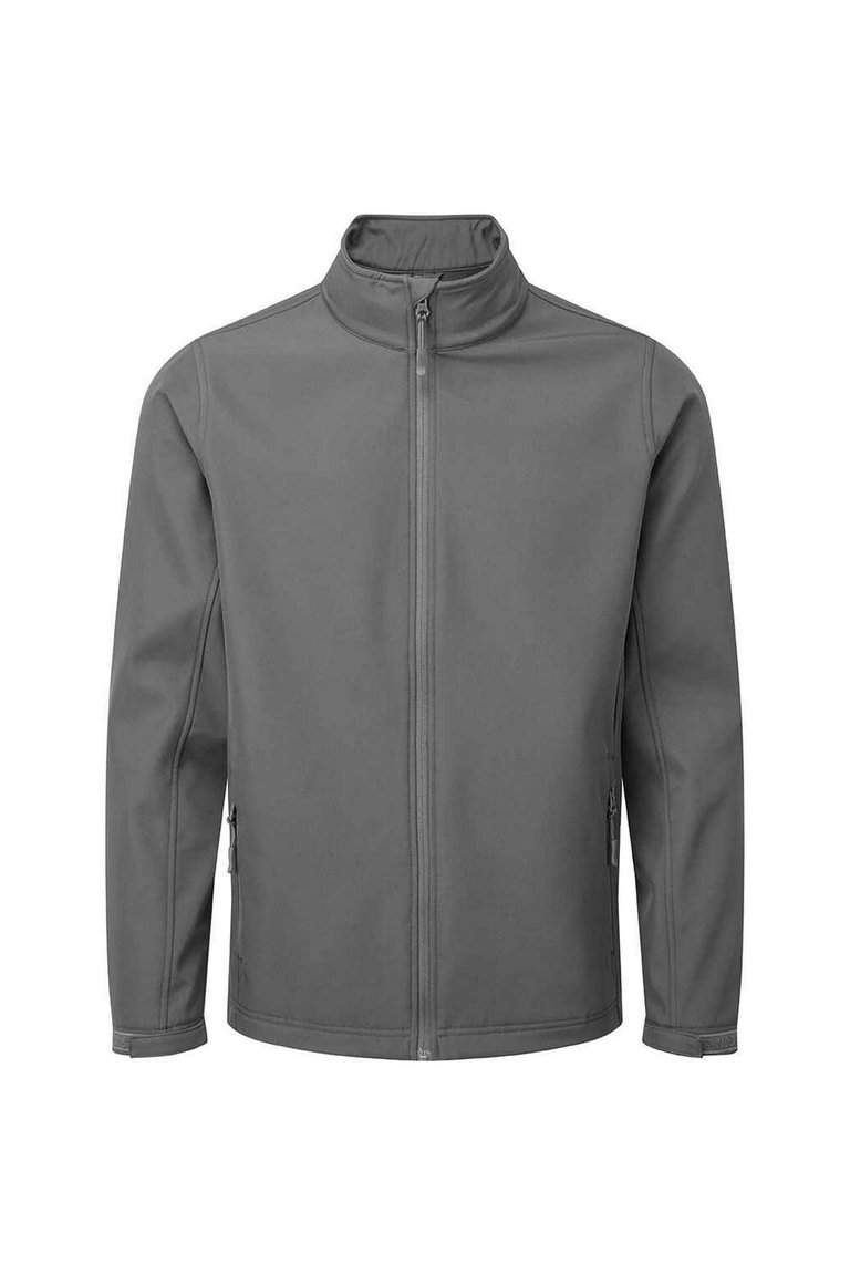 Mens Recycled Wind Resistant Soft Shell Jacket - Dark Grey - Dark Grey
