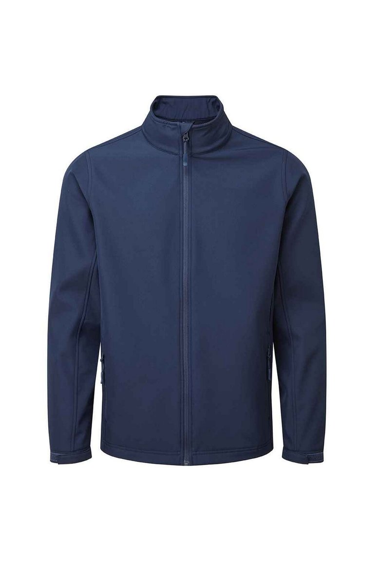 Mens Recycled Wind Resistant Soft Shell Jacket - Navy - Navy