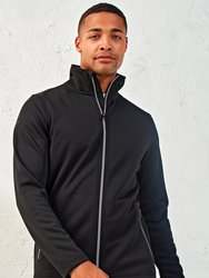 Mens Sustainable Zipped Jacket - Black - Black