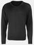 Mens V-Neck Knitted Sweater (Black) - Black