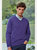 Mens V-Neck Knitted Sweater (Purple)