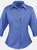 Premier 3/4 Sleeve Poplin Blouse / Plain Work Shirt (Royal) - Royal