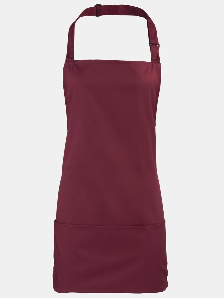 Premier Colours 2-in-1 Apron / Workwear (Burgundy) (One Size) (One Size) - Burgundy