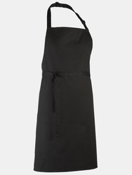 Premier Colours Bib Apron/Workwear (Black) (One Size) (One Size) - Black