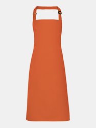 Premier Colours Bib Apron/Workwear (Pack of 2) (Orange) (One Size) (One Size) - Orange
