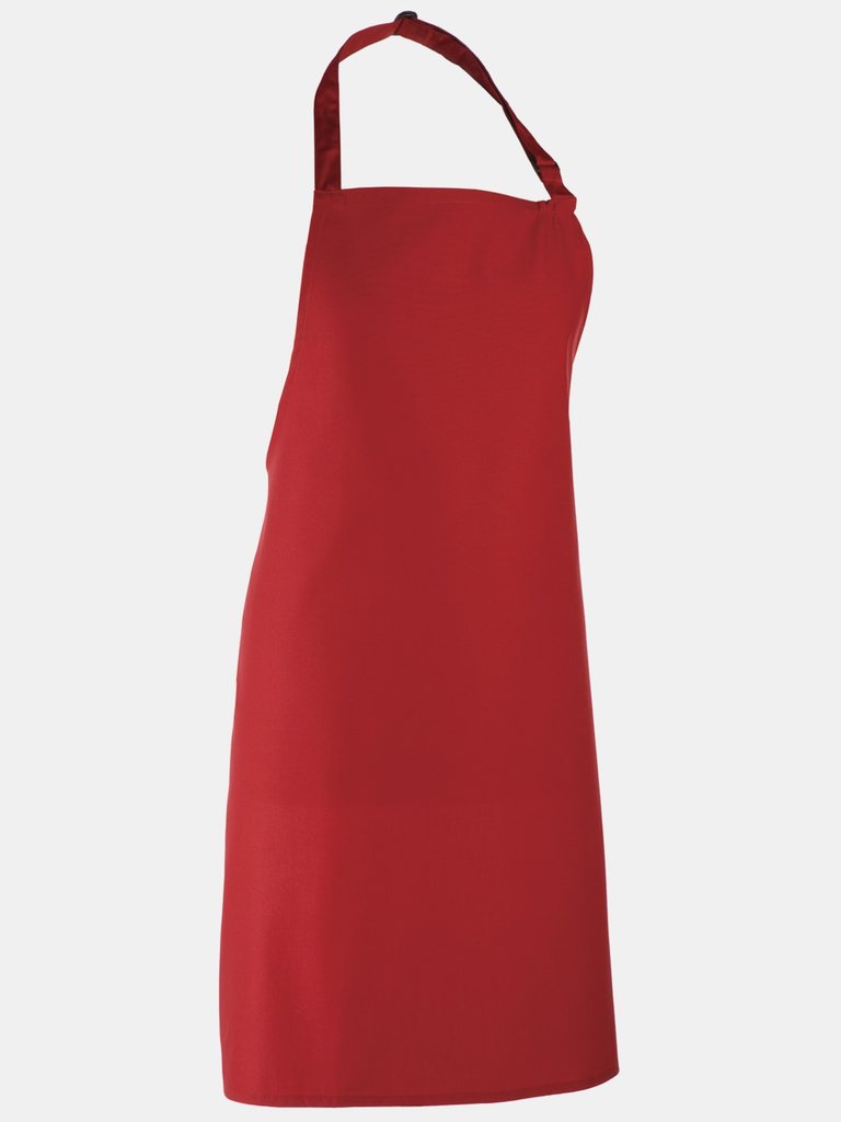 Premier Colours Bib Apron/Workwear (Pack of 2) (Red) (One Size) (One Size)