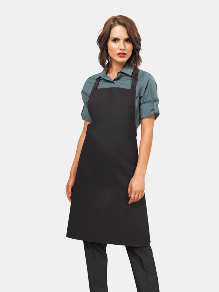 Premier Ladies/Womens Apron (no Pocket) / Workwear (Black) (One Size) (One Size)