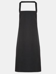 Premier Ladies/Womens Apron (no Pocket) / Workwear (Pack of 2) (Black) (One Size) (One Size) - Black