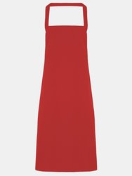 Premier Ladies/Womens Apron (no Pocket) / Workwear (Red) (One Size) (One Size) - Red
