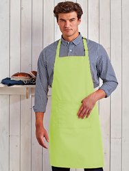 Premier Ladies/Womens Colours Bip Apron With Pocket / Workwear (Lime) (One Size) (One Size)