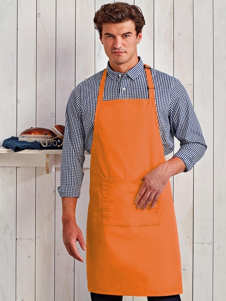 Premier Ladies/Womens Colours Bip Apron With Pocket / Workwear (Terracotta) (One Size) (One Size)