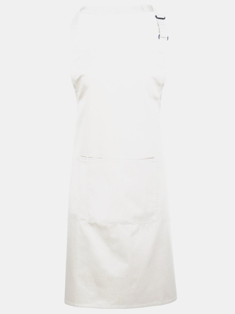 Premier Ladies/Womens Colours Bip Apron With Pocket / Workwear (White) (One Size) (One Size) - White