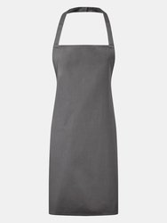 Premier Ladies/Womens Essential Bib Apron / Catering Workwear (Dark Gray) (One Size) (One Size) - Dark Gray